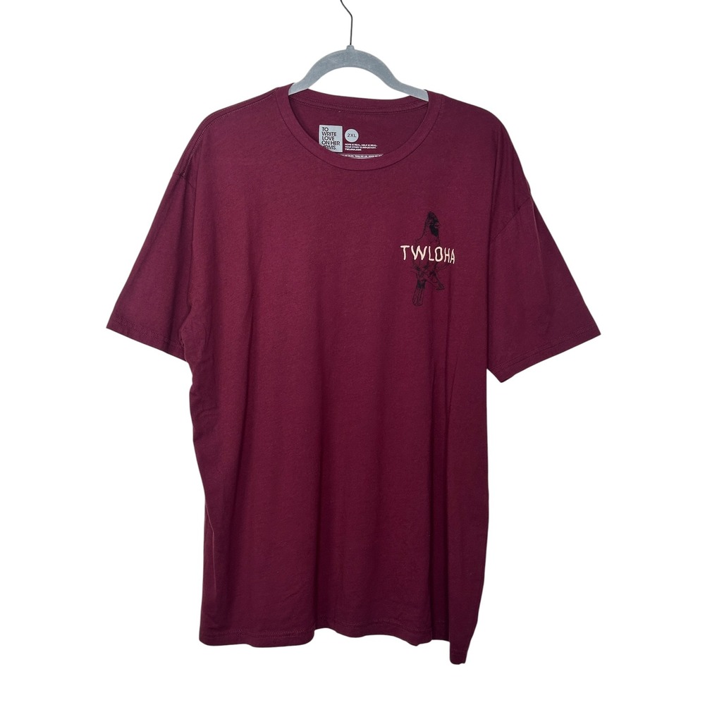 TWLOHA T-Shirt 2XL Maroon Graphic Cardinal You Are Enough Mental Health Tee
